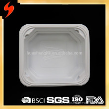 Square Microwaveable Plastic Packaging Frozen Food Tray